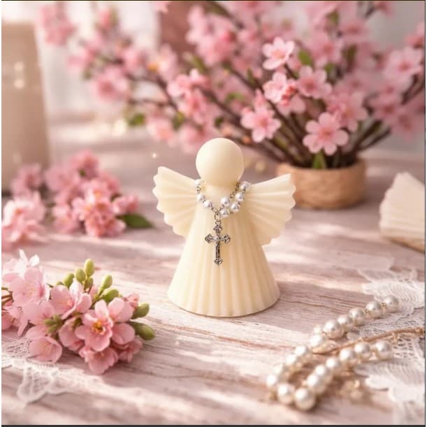 Kit Velas Aromáticas: 10 Anjinhos de cera | Vela Aromática | Presente Decorativo | Batizado