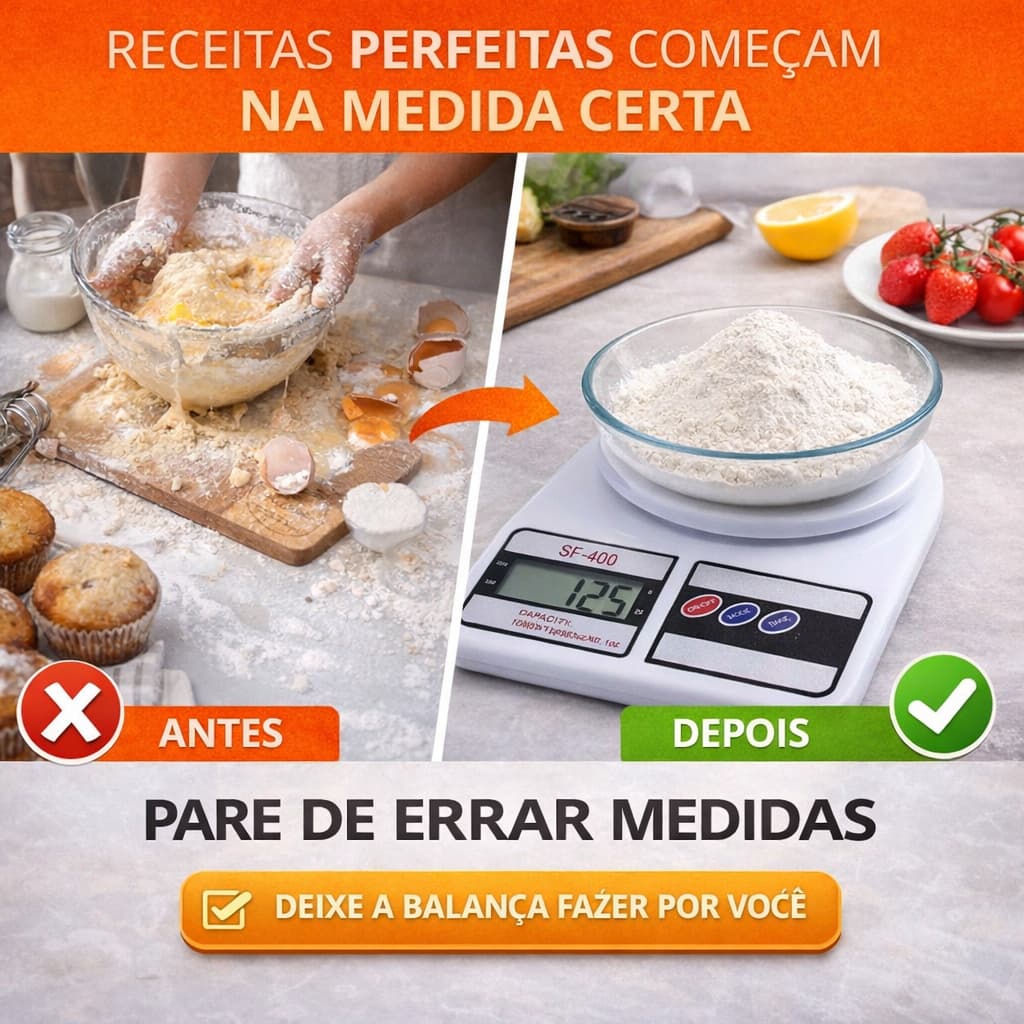 Balança Digital de Cozinha Precisão Cozinha 10kg Nutrição E Dieta, Até 10 kg, Escala 1 grama