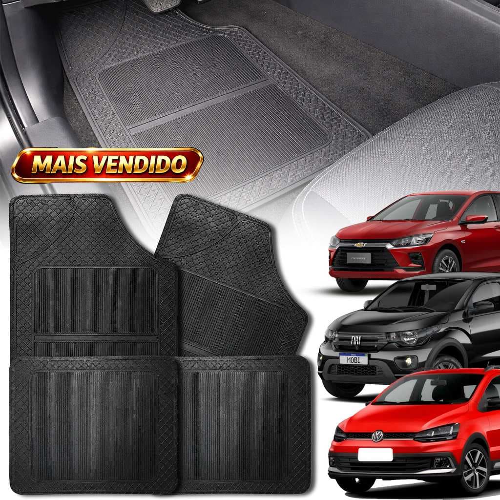 Tapete Universal Carro Proteção Interna Piso Antiderrapante Resistente Material Durável