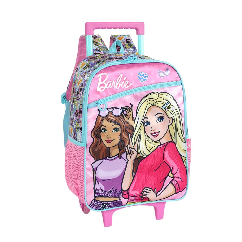 Mochila de Rodinha Barbie Fashion Rosa Luxcel Original