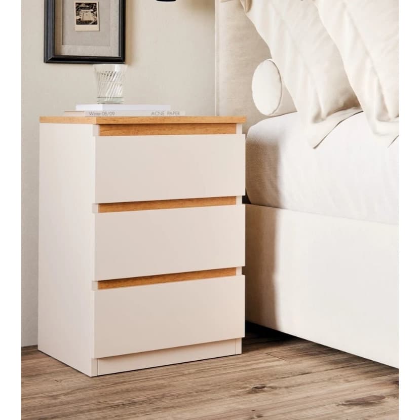 Mesa Cabeceira Criado 3 Gavetas Quarto Escritorio Classic Cores Variadas  PEQUIM
