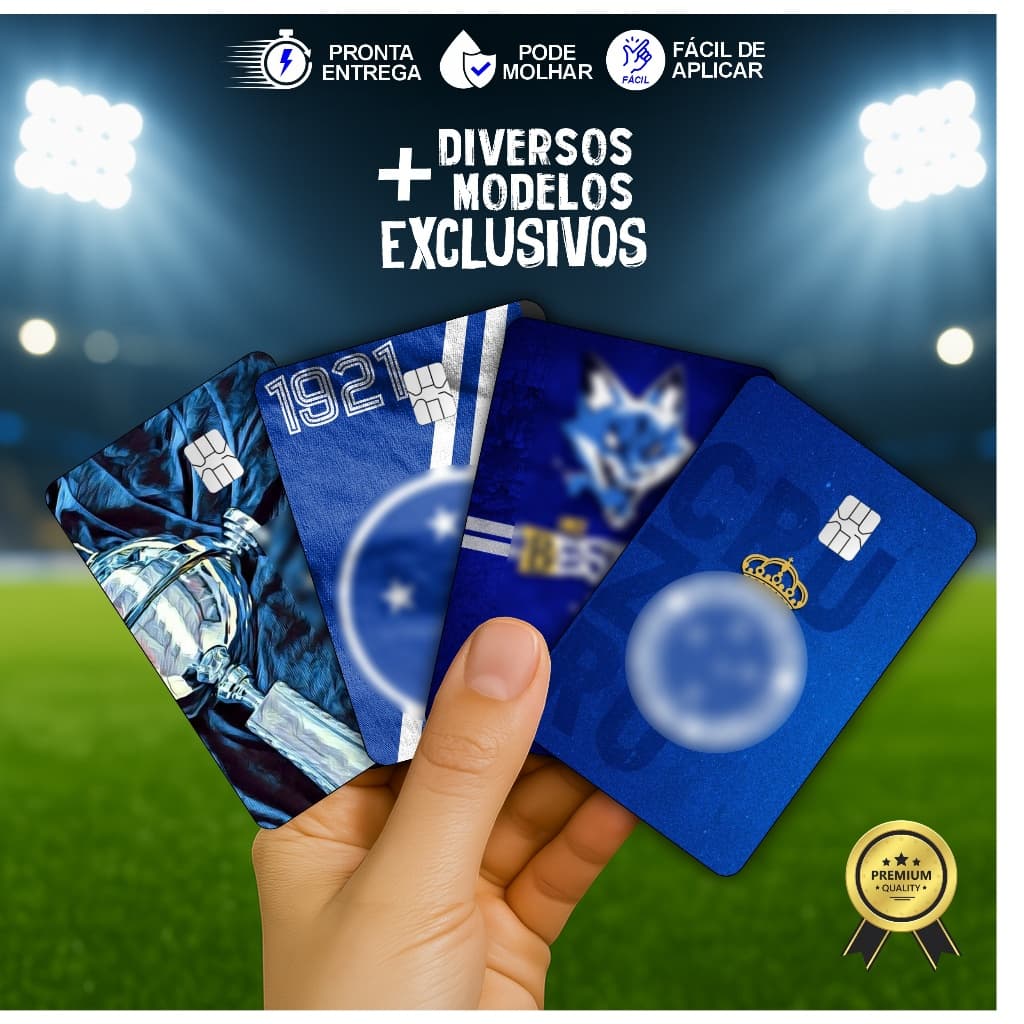 Adesivo Película para Cartão | Cruzeiro, Cabuloso, Celeste, Raposa