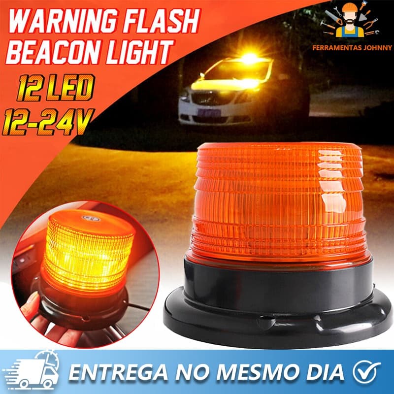 Led Luz de Advertencia Giroled 12/24v Sinalizador de Led Giro Flex Asx Amarelo Alto brilho, dupla voltagem