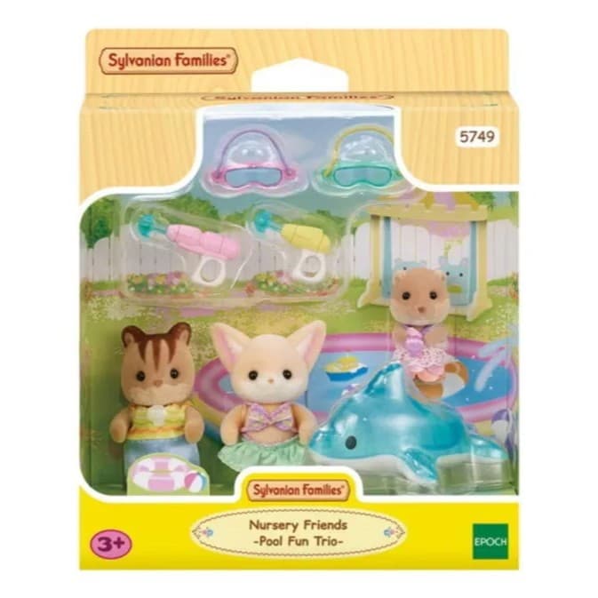 Sylvanian Families Jardim Da Infância Diversão Na Piscina