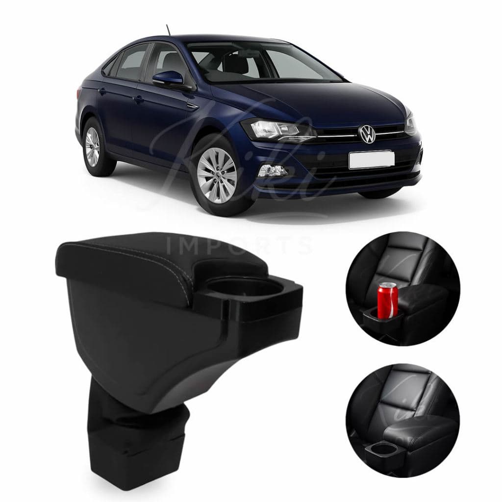 Apoio de Braço Encosto Polo e Polo Virtus 2018 a 2023 Console Central C/ Porta Copos e Porta Objetos