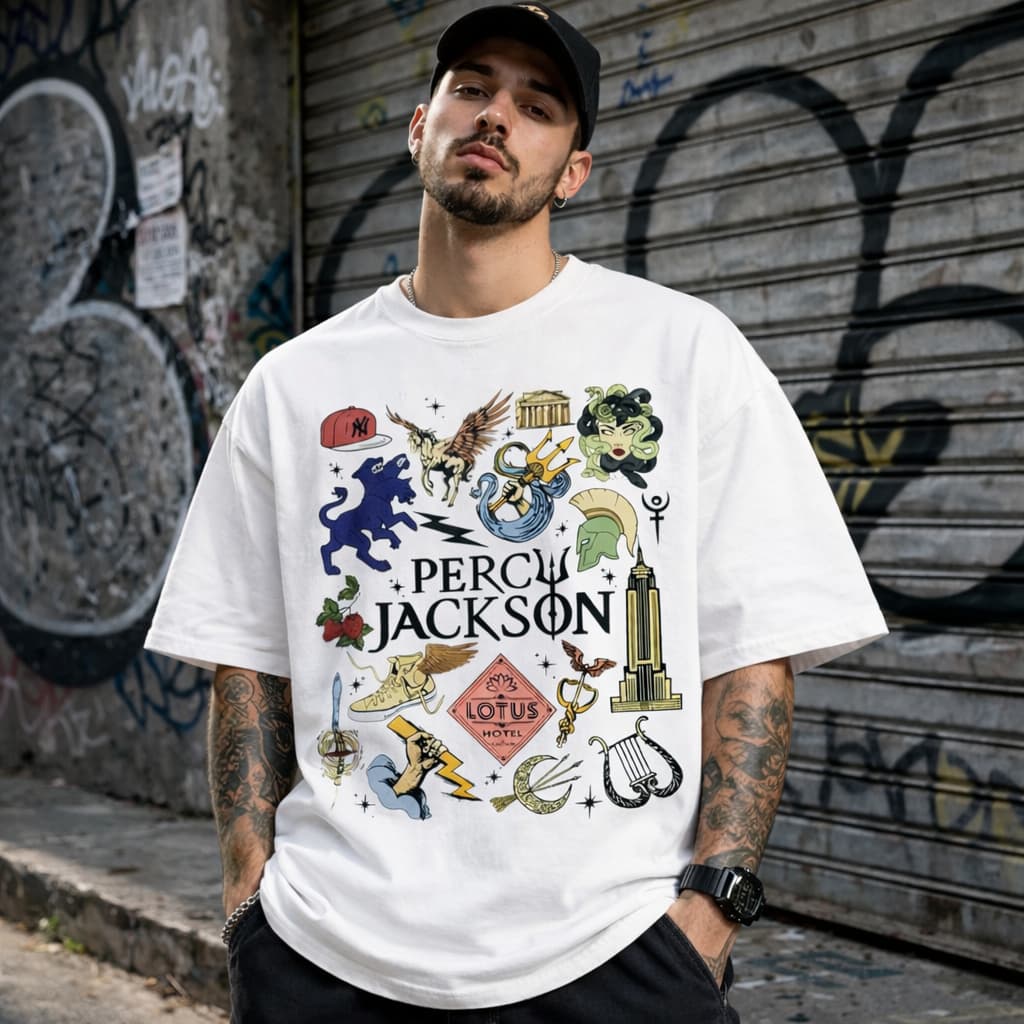 Camiseta Percy Jackson Estilo Street Moda Urbana Unissex 100% Algodão Envio Rapido