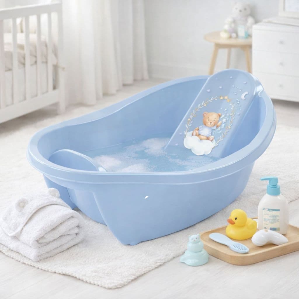Banheira Ergonômica Bebê Banho Infantil Resistente 24 L