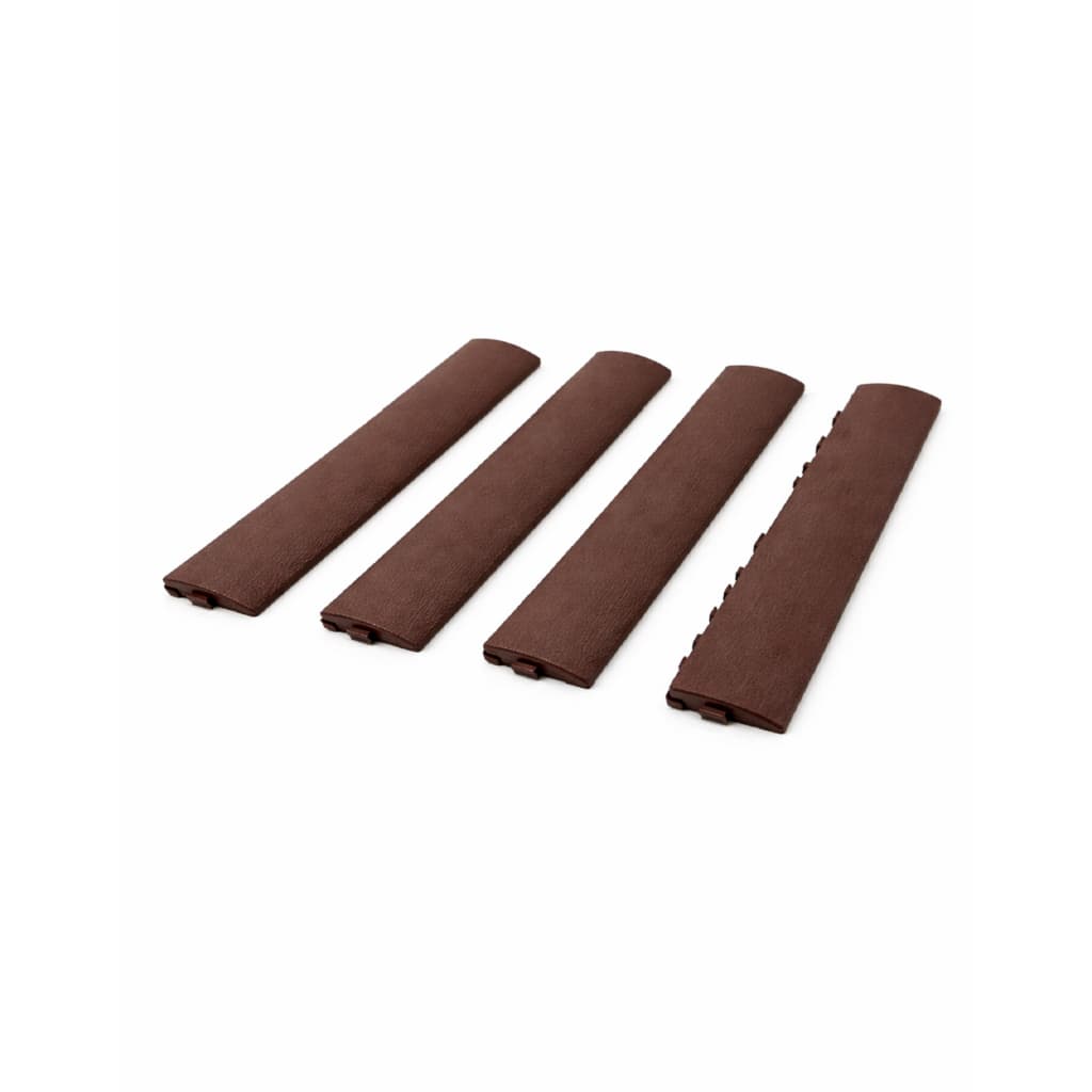 Kit 4 peças Acabamento Lateral de Deck Plástico Rampa Jardim Quintal