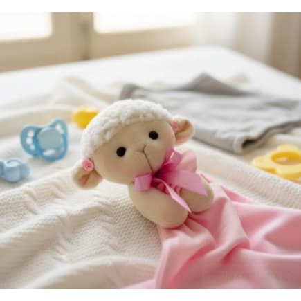 Naninha Infantil Para Bebês Ovelha Rosa Ovelha Azul