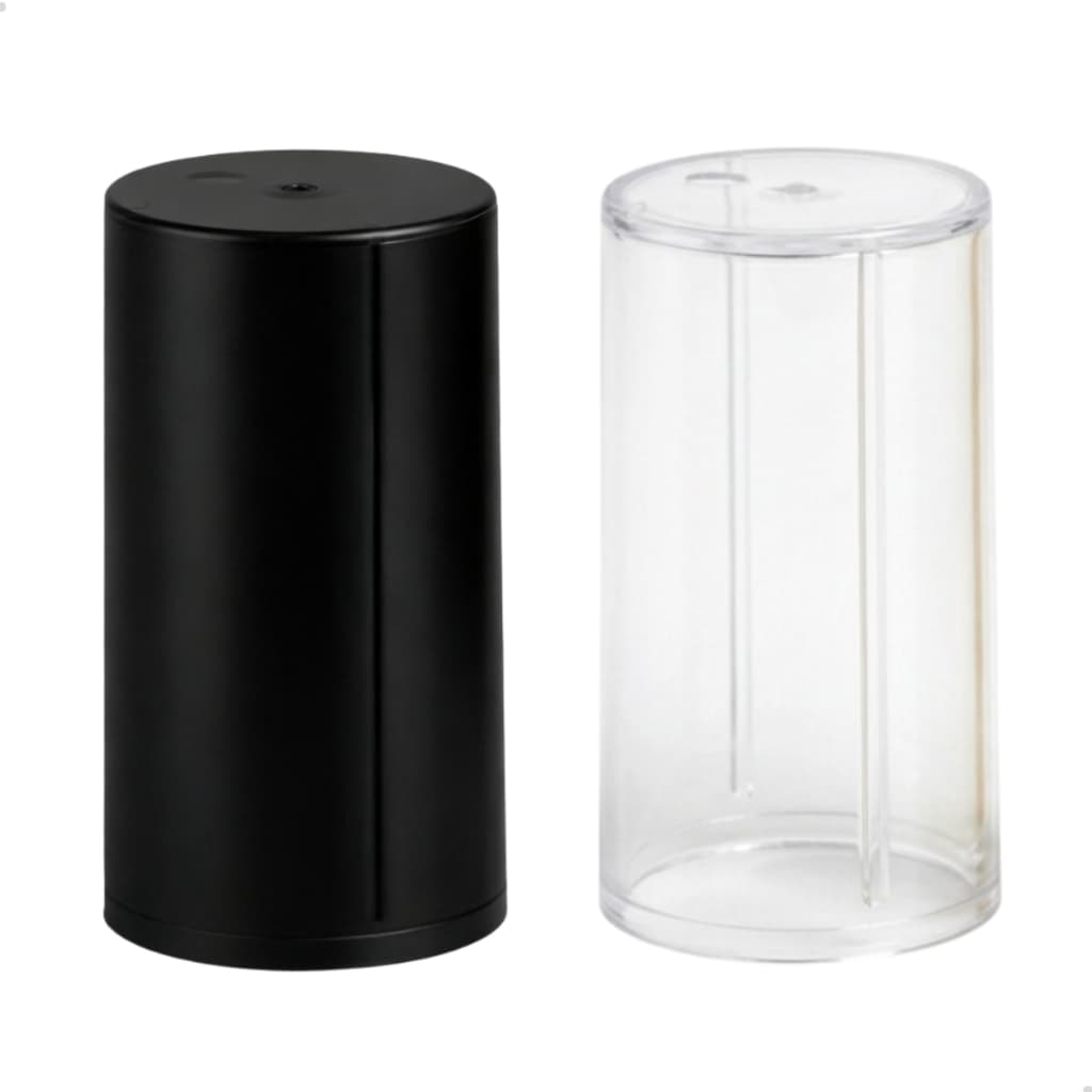 Tampas Para Valvulas Frasco Perfume Decante Recrave 15mm Duplo Frizo Transparente Preto