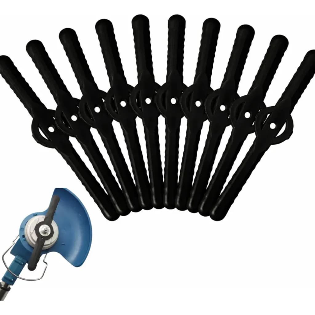 Kit 20/30 Lâminas De Corte Plástica Cortador De Grama Aparador Roçadeira Jardim