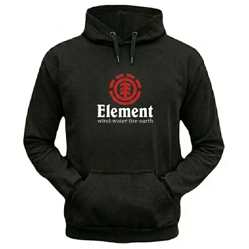 Blusa Moletom Element Retro Skate , casaco de frio flanelado e quentinho unissex com bolso e capuz