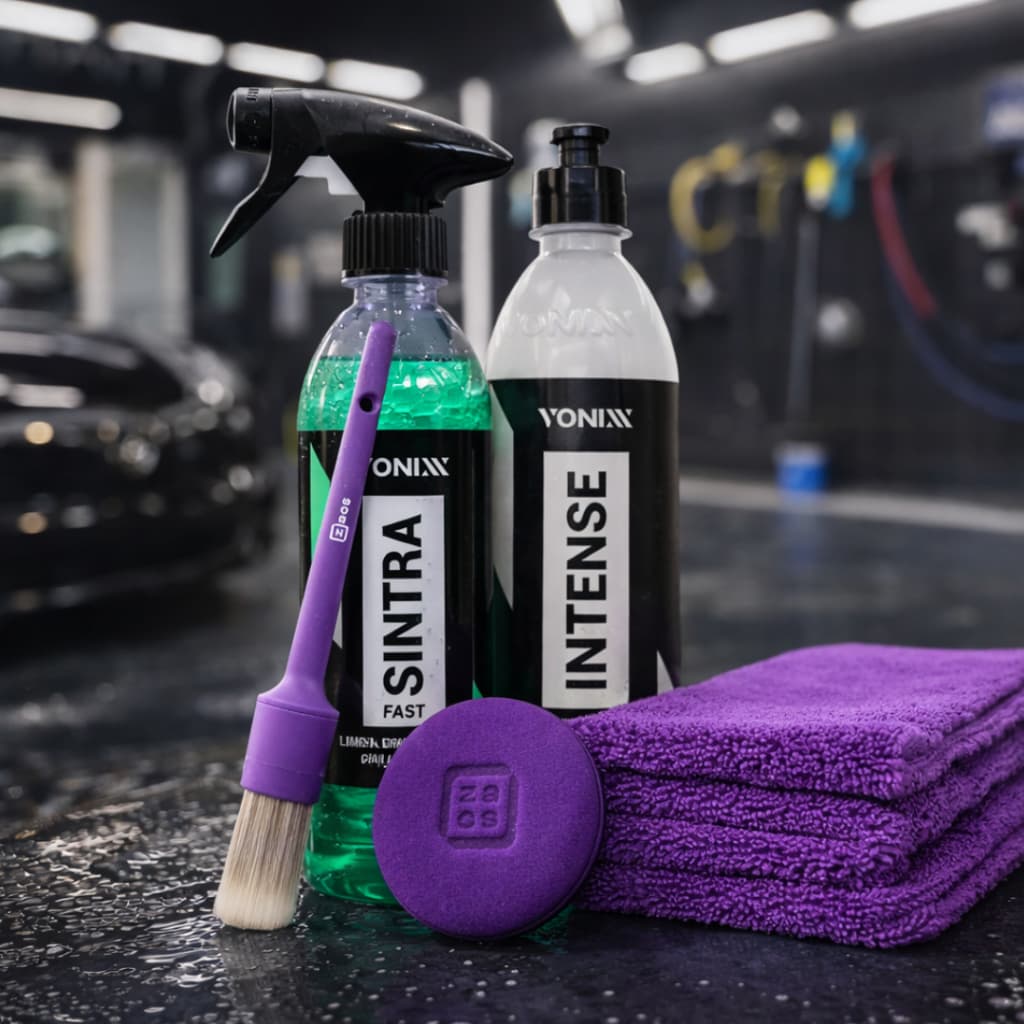 Kit Limpeza Vonixx Interna Completa + Revitalizador de Plásticos + Acessórios