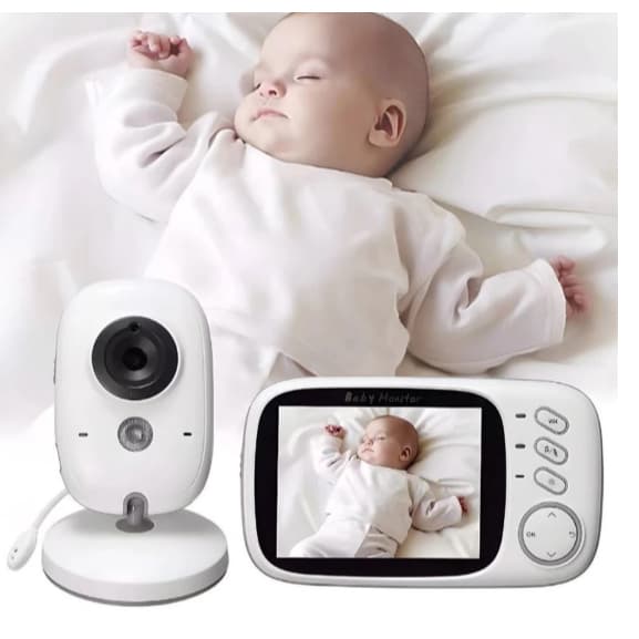Baba Eletrônica Câmera c/ Audio Sensor de Temperatura Com Monitor Visão Noturna VB603