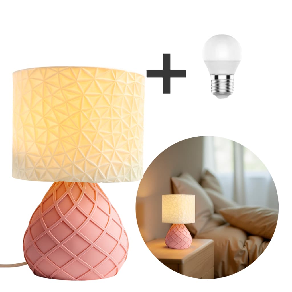 Abajur Trançado Com Lâmpada Led Luminária Decorativa 3d, Luz Suave Para Quarto