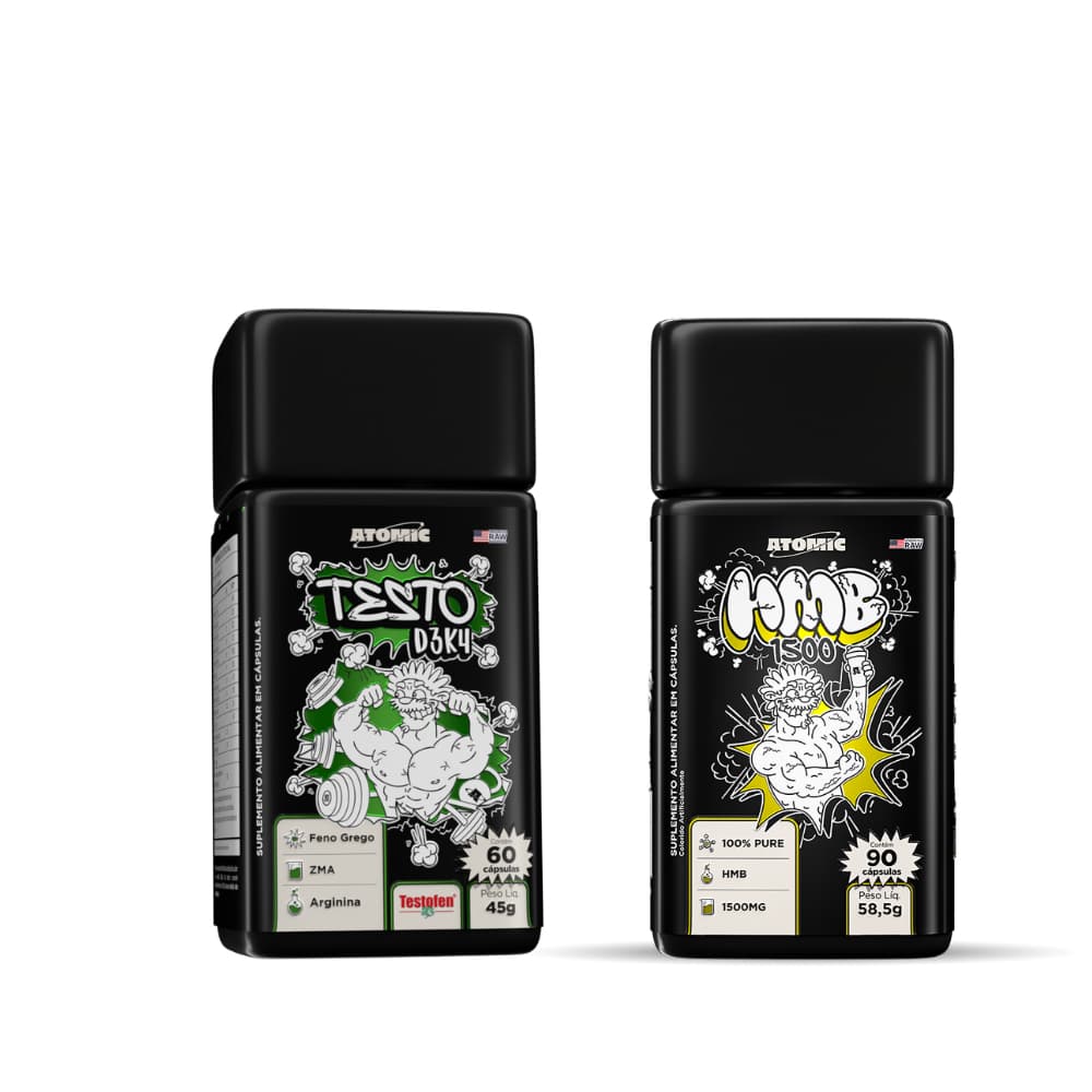 Kit Testofen 60 cps + HMB 90 cps - Atomic labs