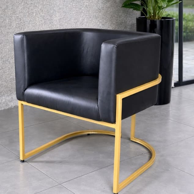 Poltrona corino luxo elegante beleza e qualidade sala jantar consultorio recepção envio rapido 150 kg
