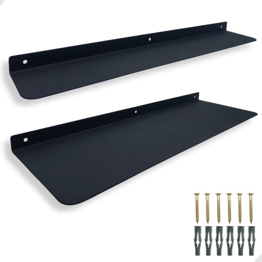 Kit 2 Prateleiras Multiuso 60cm Parede Organização Casa Cozinha Lavanderia Aço Robusto