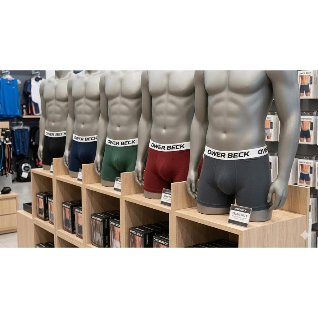 Kit 5 Cuecas Boxer Box Masculina Microfibra Coeca De Adulto Com Forro De Algodão