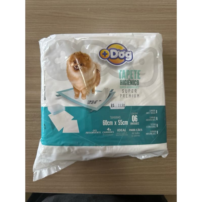 Tapete Higiênico Para Cães Gatos Mais Dog 60x55cm Com 6 e 30 Unidades Tapete Pet Descartáveis