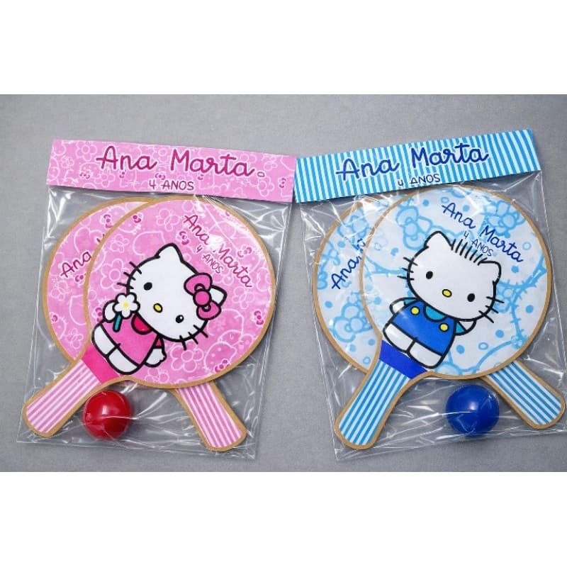Kit 35 Pares Raquetes de ping pong Lembrancinha personalizada Festa Infatil
