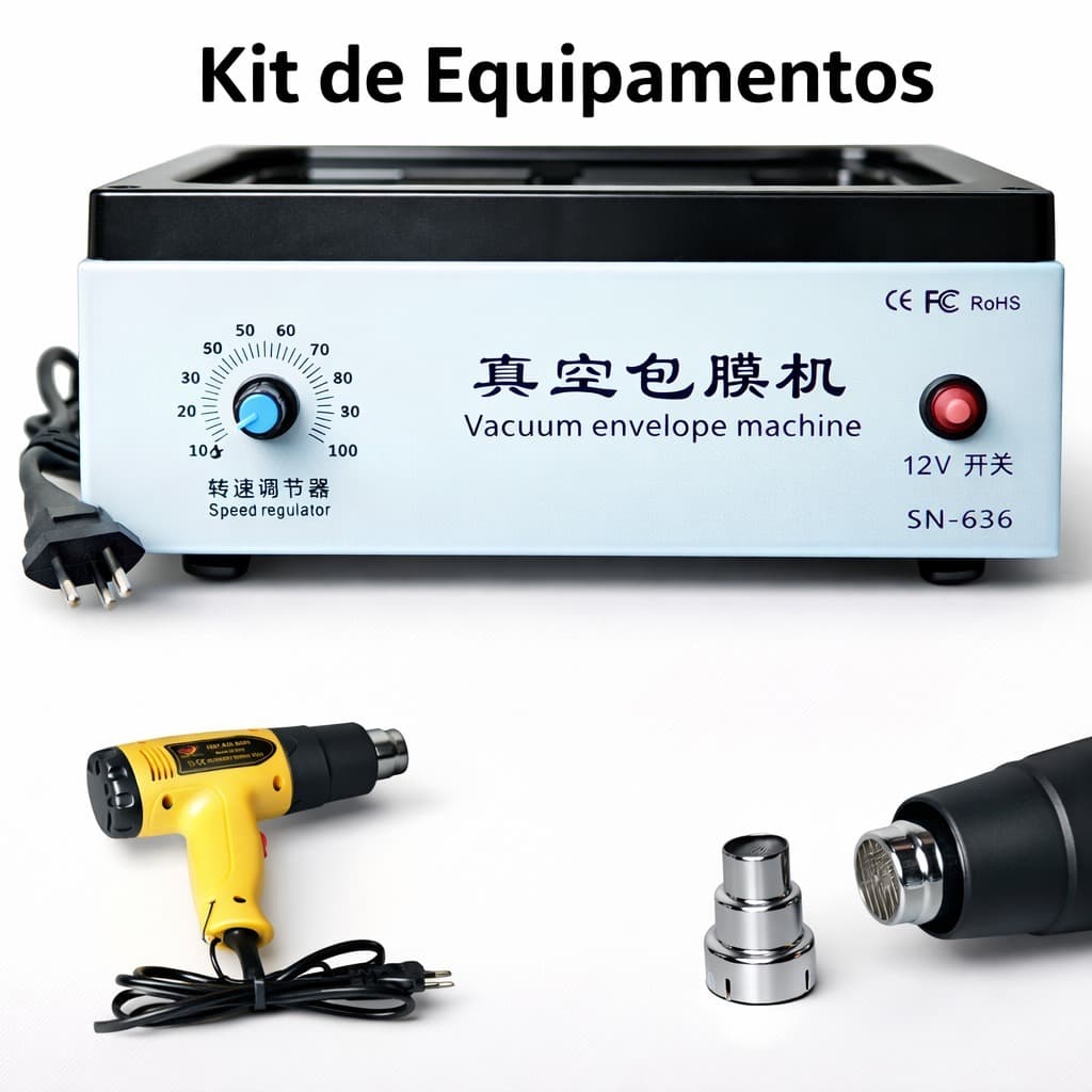 maquina de revestimento/laminação a vácuo com revestimento completo e troca de cores para celulares