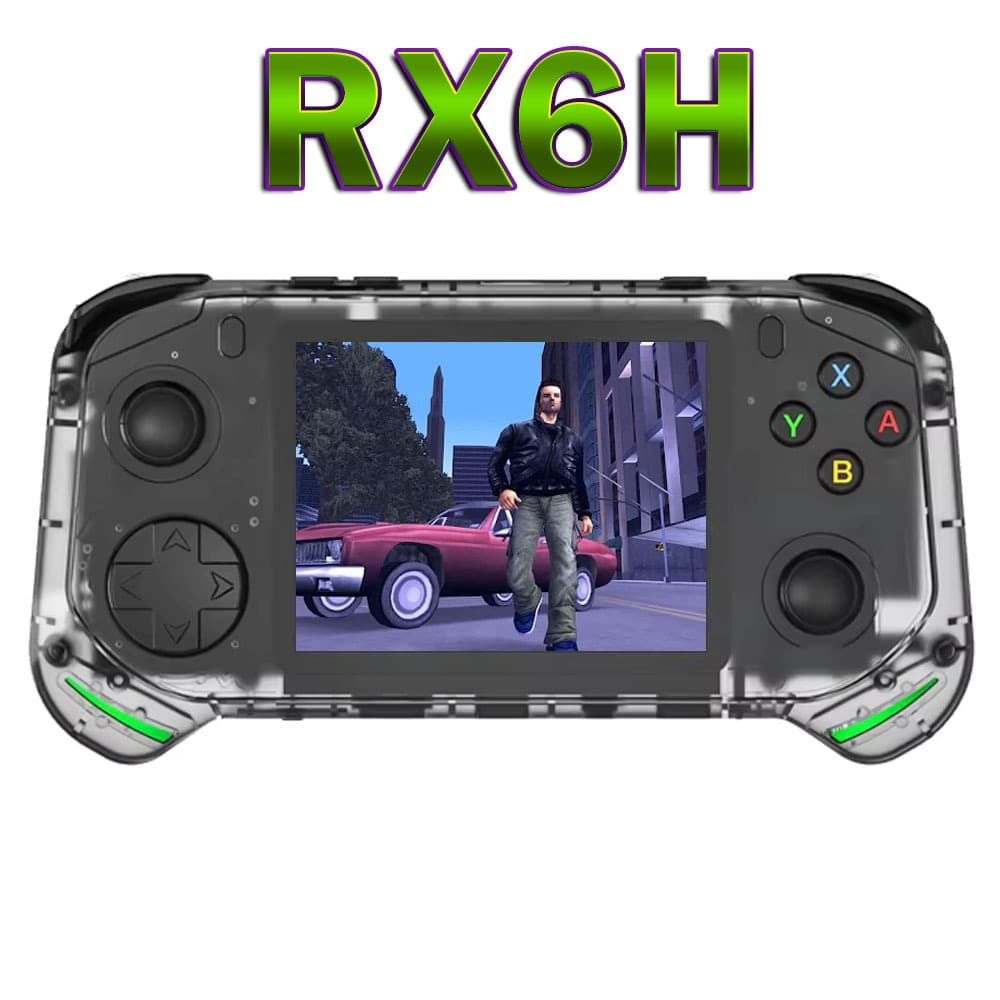 RX6H Video Game Portatil - ARKOS - Roda PSP PS1 Ports N64 NDS - Estilo R36S Horizontal
