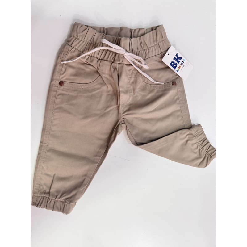 Calça Bebê com elástico jogger caqui