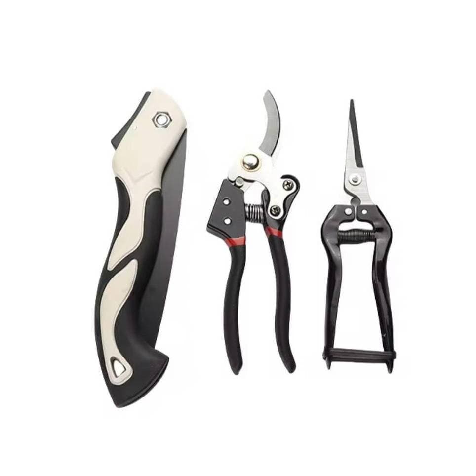 Conjunto Profissional para Jardinagem c/ 3 Peças Serrote e Tesouras