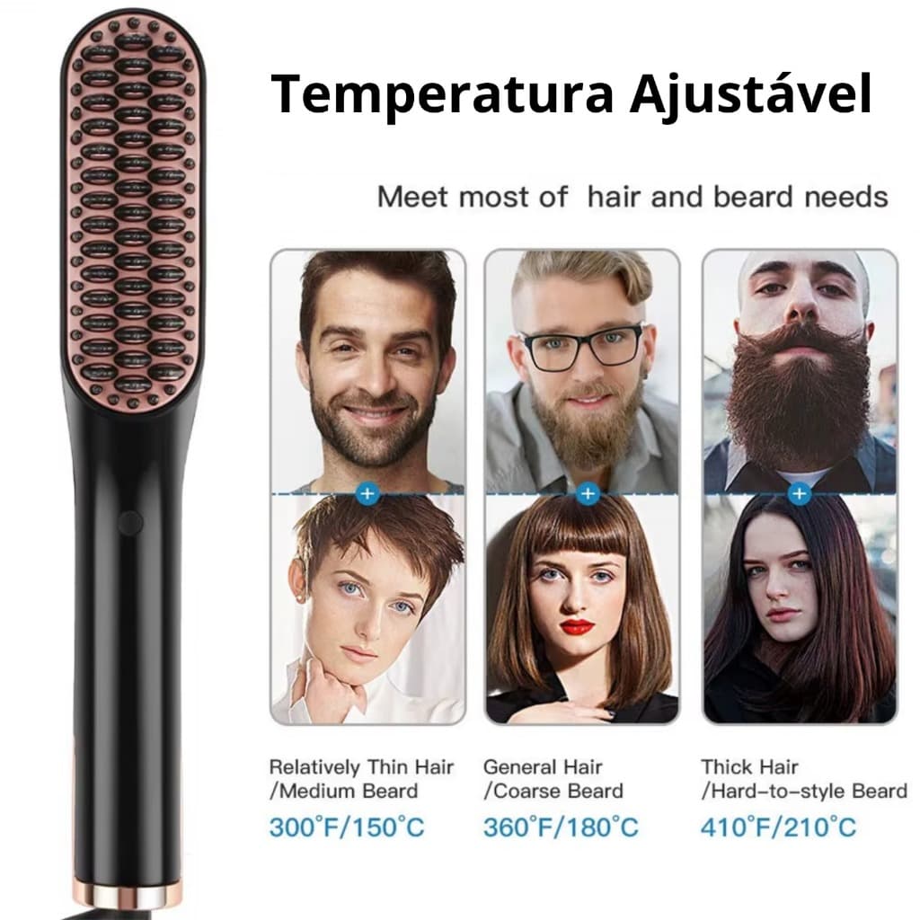 Pente Reto Profissional Cabelo Escova Barba Alisador Multifuncional Reta Modelador De Ferramenta De Estilo De Aqueciment