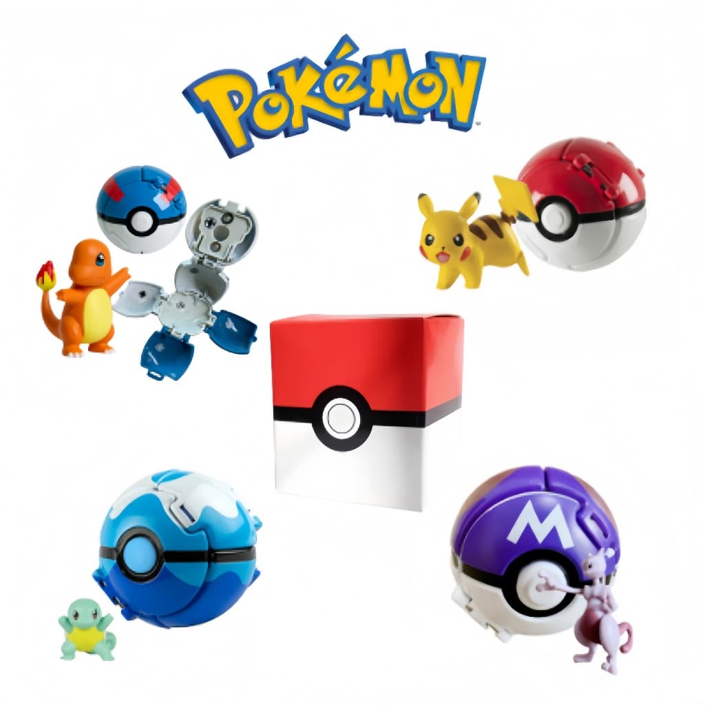 Pokébola Pokémon 7cm, PVC Durável, Para Fãs, Brinquedo e Item de Coleção para Jogadores de TCG