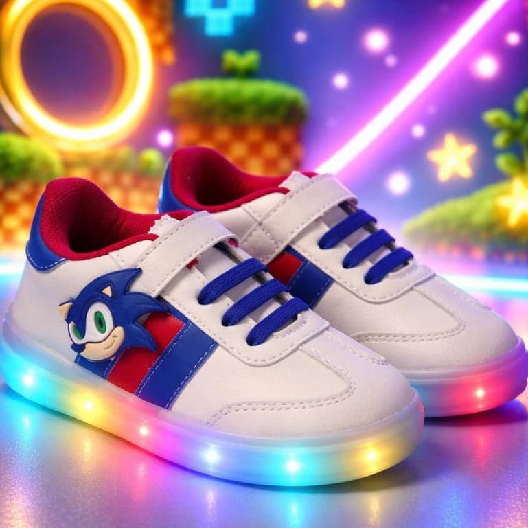 Tenis Infantil de Led Confortável Estiloso Kids Calçado de Luzinha Menino Juvenil 23 ao 33