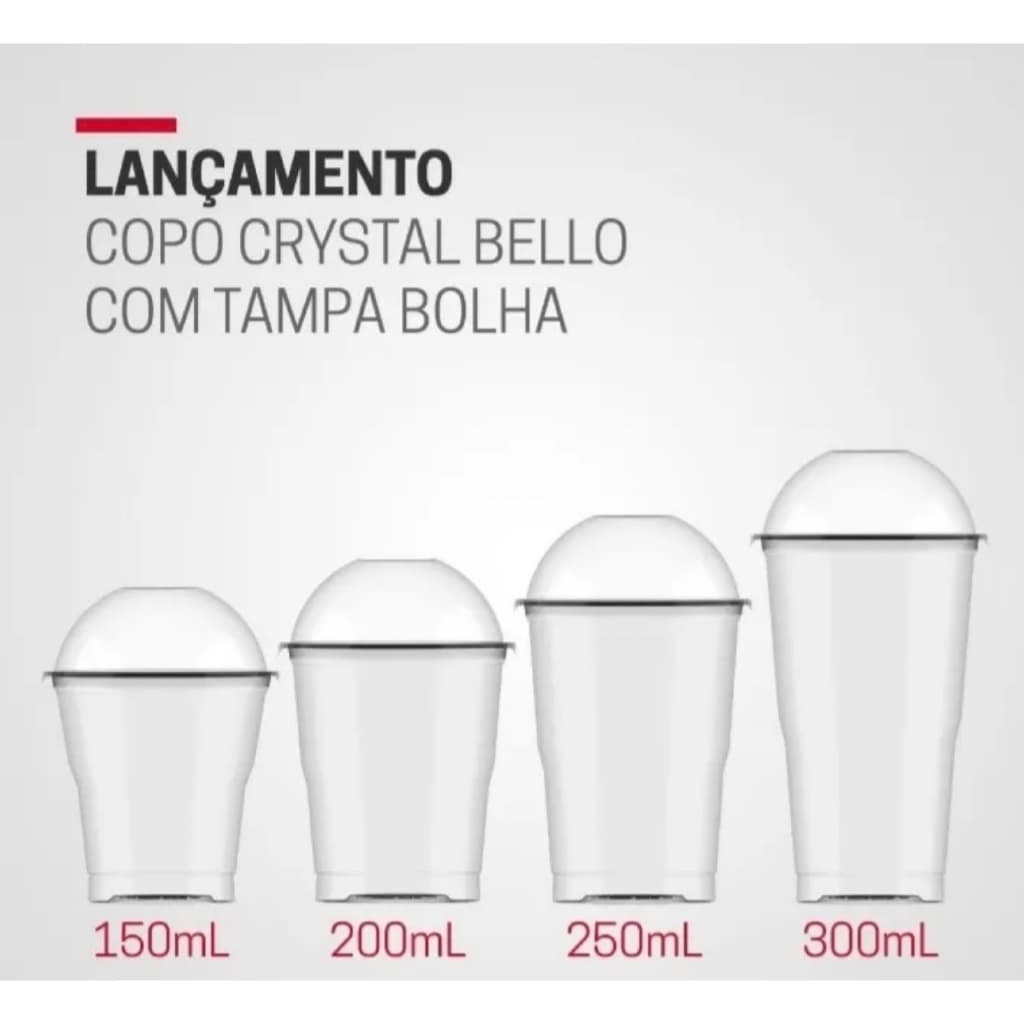 Kit Copos Com Tampa Bolha 150ml e 250ml Copo da Felicidade Bolo de Pote Confeitaria