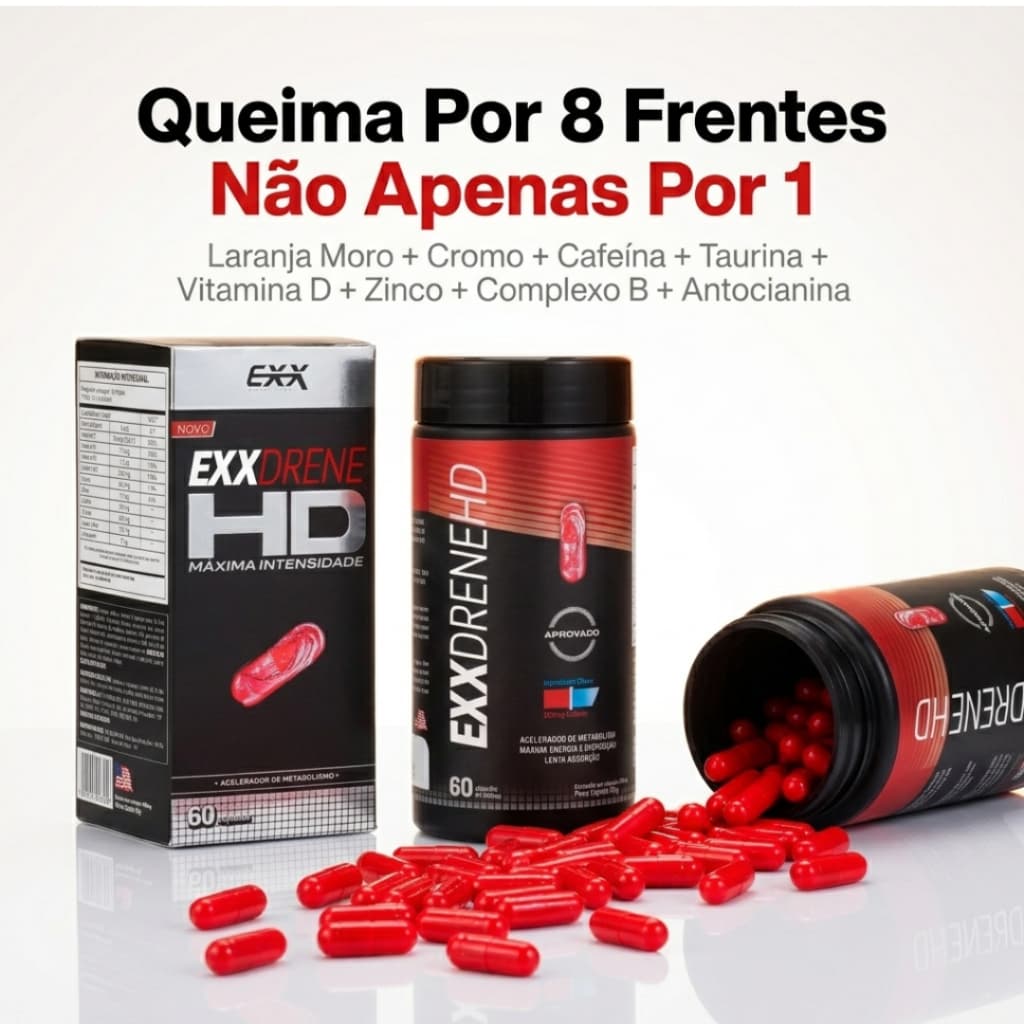 Lipodrene HD Exx Nutrition 60 Cápsulas Suplemento Alimentar para Rotina Fitness Academia Uso Diário