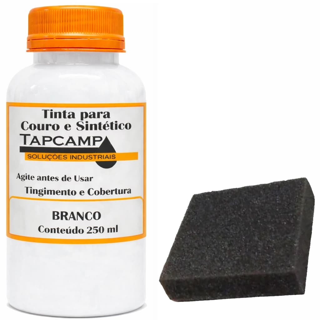 Tinta Couro branco Semi Brilho Restaura Sapato Bota banco de carro 250ml