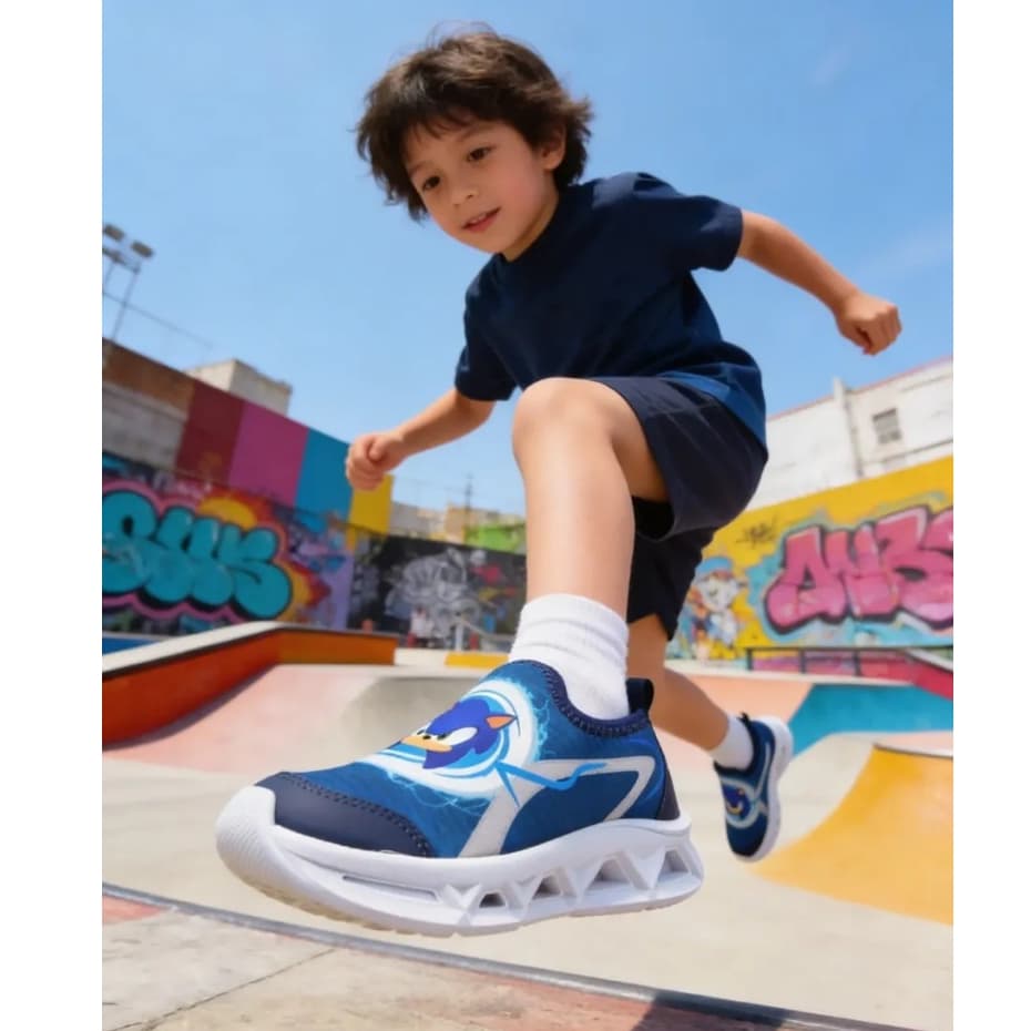 Tênis Infantil  Sonic  Calce Fácil Com Leds