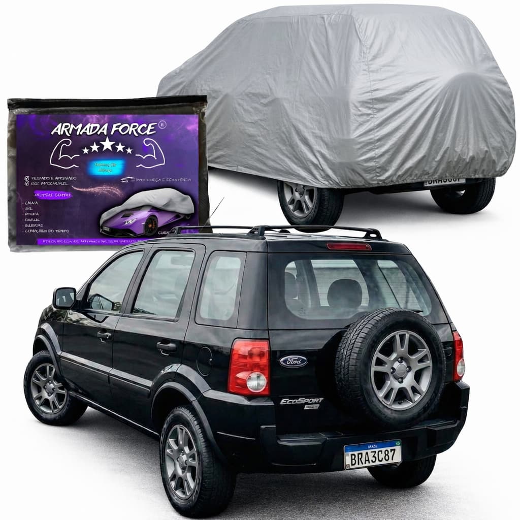 Capa Cobrir Carro Ford EcoSport 2003 a 2011 Forrada 100% Impermeável Proteção Automotiva Sol e Chuva
