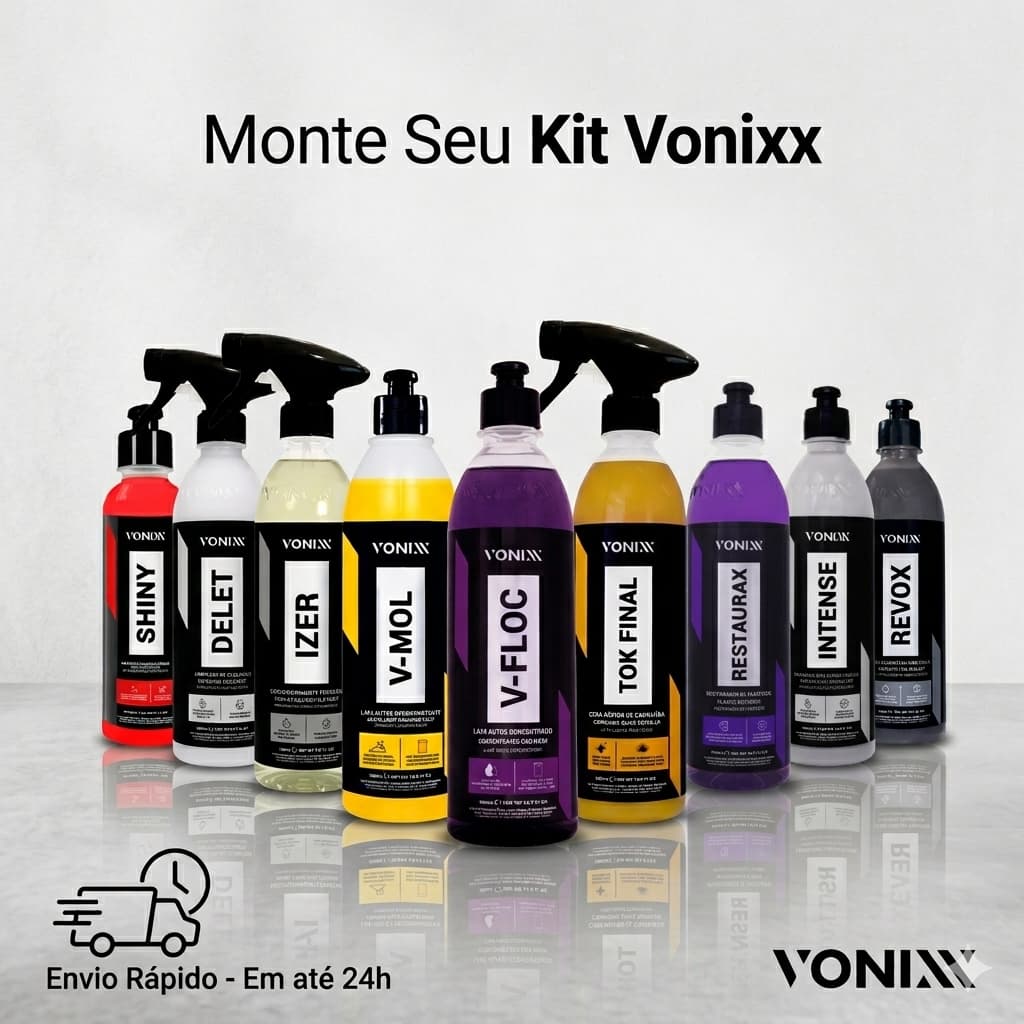 Monte Seu Kit Vonixx Profissional | V-Floc, V-Mol, Izer, Sintra, Delet, Shiny, Restaurax Intense Tok final e Mais