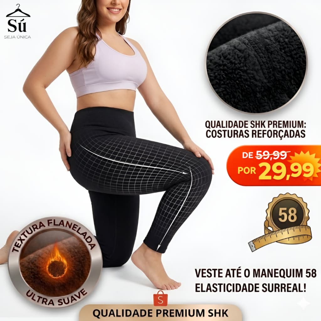 Meia-Calça Térmica Peluciada TÉRMICA Grossa Premium Modeladora Não Marca Roupa Inverno