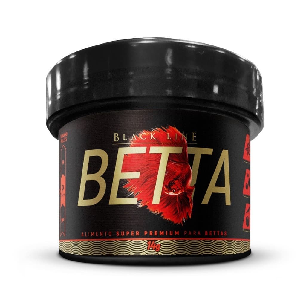 Ração Poytara Betta Black Line 14g - Alimento Super Premium Para Peixe Betta