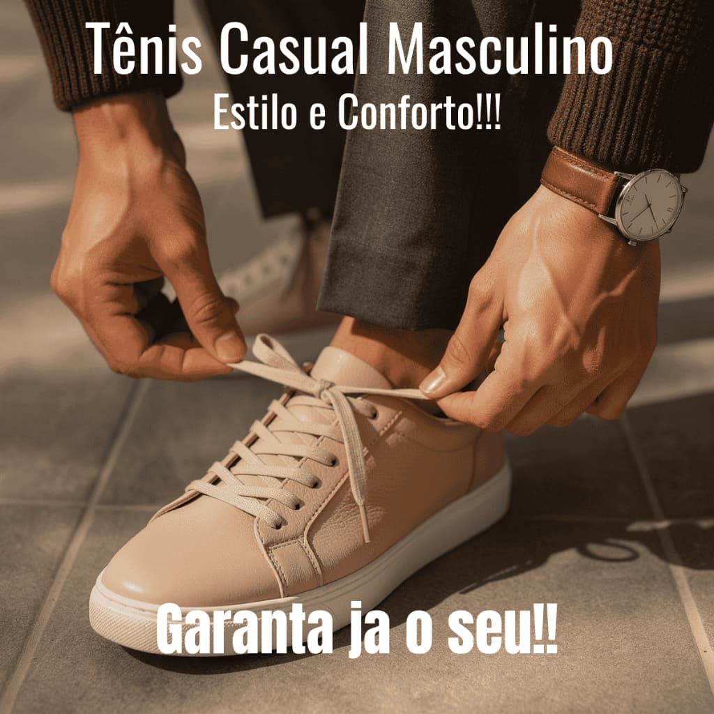 Tênis Casual Masculino Texturizado Estilo Old Money Solado Emborrachado - Promoção Envio