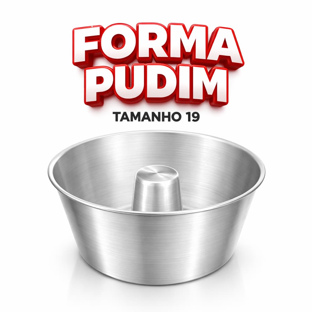 Forma Pudim Tamanho 19 Material Aluminio Resistente