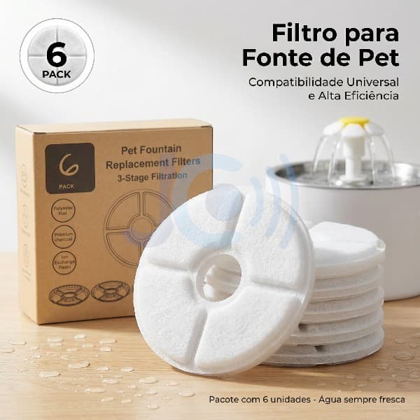 4 Peças Substituto Filtro De Carbono Ativado Para Gatos Filtros De Substituição De Fonte De Água Acessórios