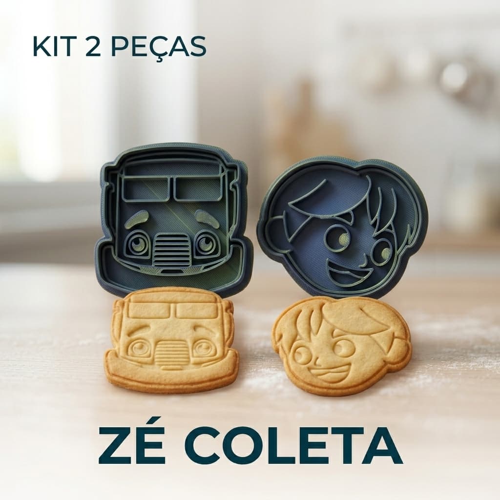 Cortador Biscoito Kit Zé Coleta Confeitaria Fondant Pasta Americana Alta Precisão