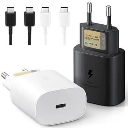 Carregador Samsung Turbo Super Rápido 25w com Cabo Tipo-C (USB-C) Original com Garantia de 6 Meses