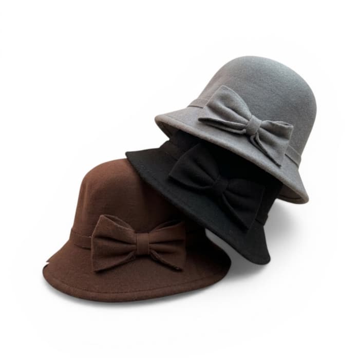 Chapéu Cloche CHL Outono Inverno Elegante Passeio Feminino
