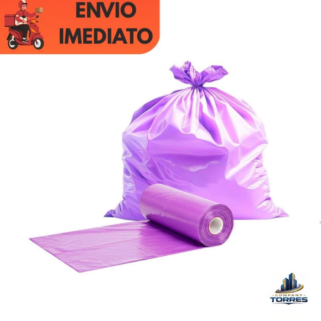 Sacos de Lixo Perfumados Lavanda Kit com 80 Sacos Para Pia e Banheiro 34x38cm Neutraliza Odores