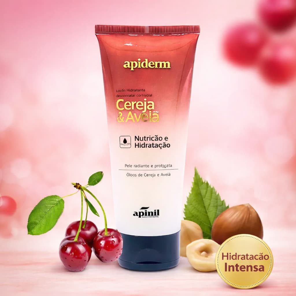 Hidratante Corporal Apiderm Cereja e Rosa Mosqueta