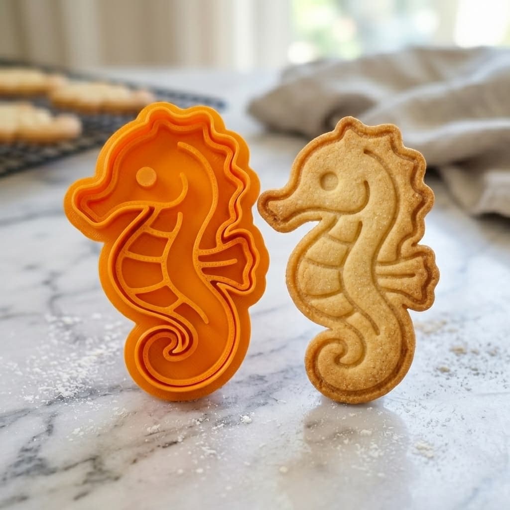 Cortador Biscoito Cavalo Marinho Confeitaria Fondant Pasta Americana Alta Precisão