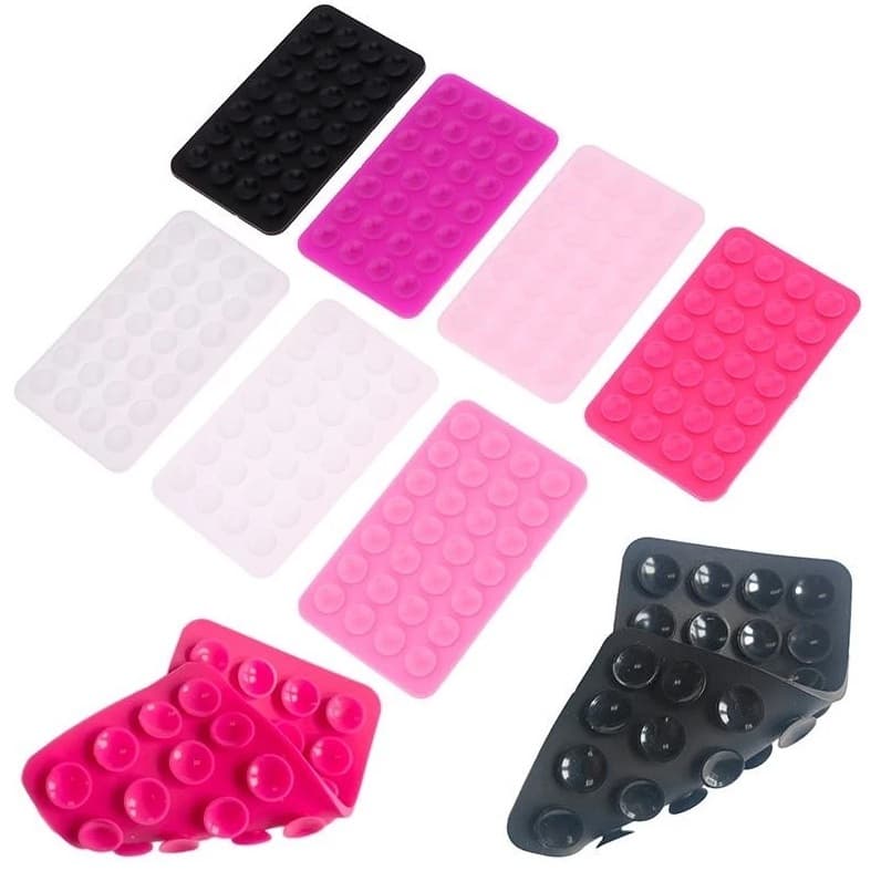 Suporte De Silicone Com Ventosa Para Celular Duplas Ventosas